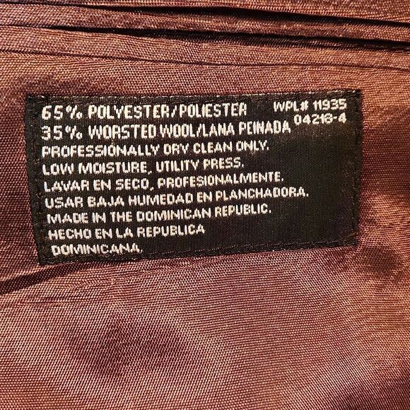 TownCraft Vintage 2 Piece Wool Coat & Pants Suit Set, 46L X 38, Brown Checks - Picture 9 of 15